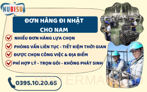 các đơn hàng đi nhật cho nam mới nhất