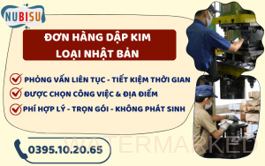 đơn hàng dập kim loại nhật bản