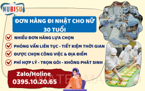 đơn hàng đi nhật cho nữ trên 30 tuổi