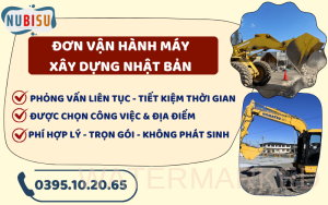 đơn hàng vận hành máy xây dựng nhật bản