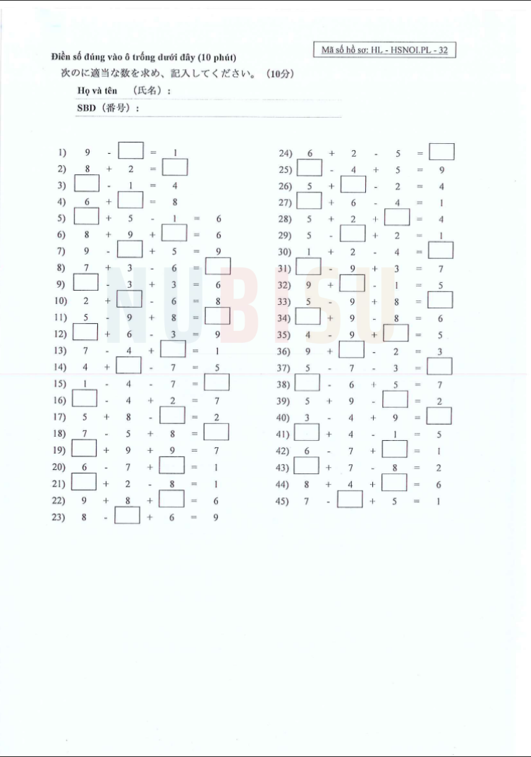 Test IQ đi Nhật bằng những câu hỏi tính toán