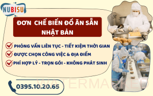 đơn chế biến đồ ăn sẵn nhật bản