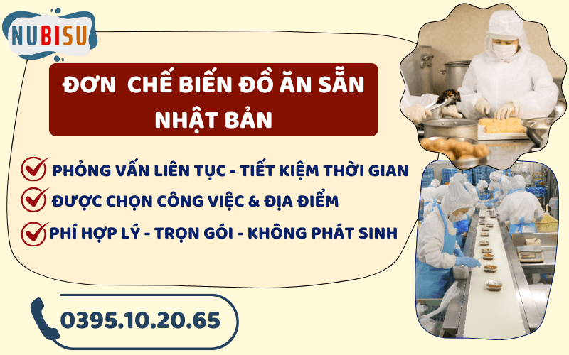 đơn chế biến đồ ăn sẵn nhật bản