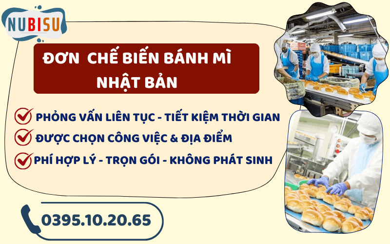 đơn hàng chế biến bánh mì nhật bản
