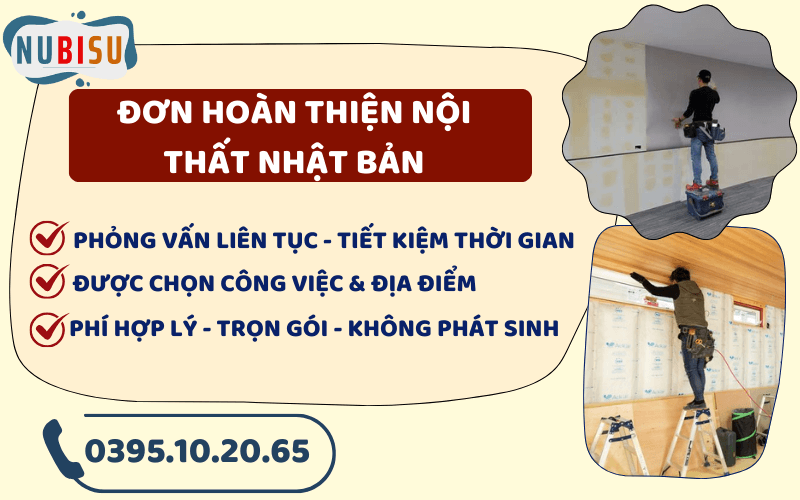 đơn hàng hoàn thiện nội thất nhật bản
